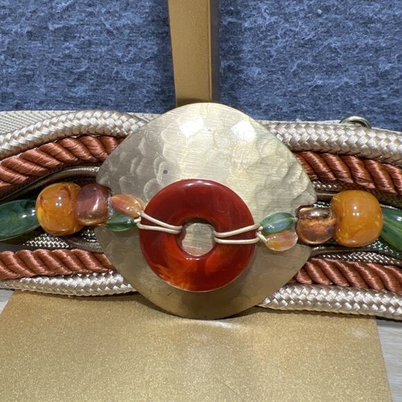 Vintage Concho Boho Beaded Women Belt - Picture 2 of 9